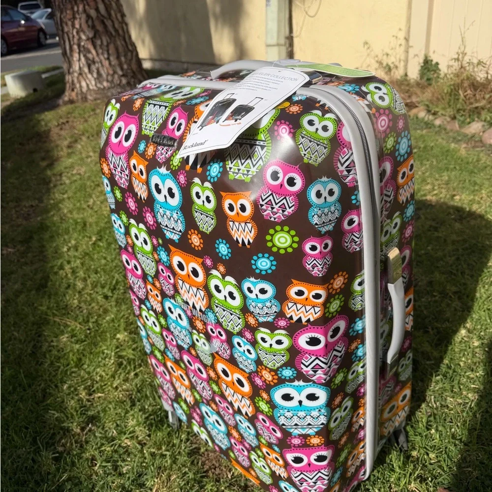 Colorful Owl Pattern Suitcase Cover (includes 2) - Picture 8 of 9